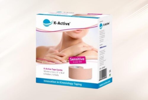 Kinesio trak K-Active Gentle z nežnim lepilom